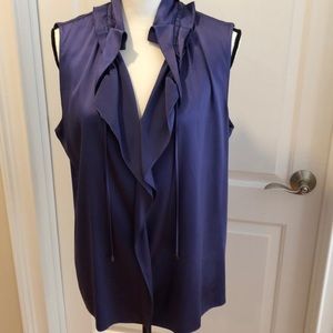Elie tahari silk sleeveless blouse